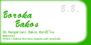 boroka bakos business card